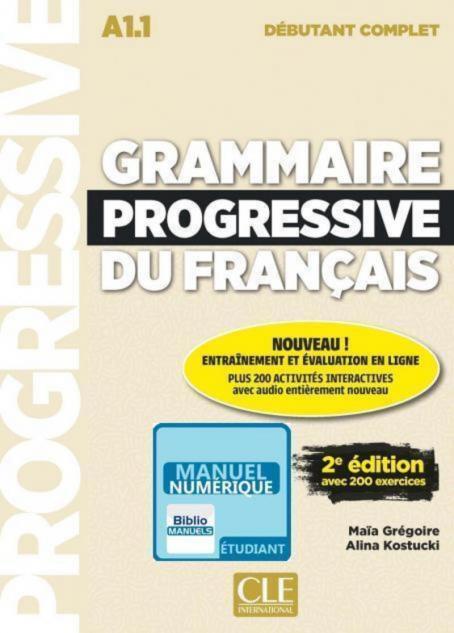 Grammaire progressive du français - Niveau débutant complet (A1.1) - E-Book interactif 